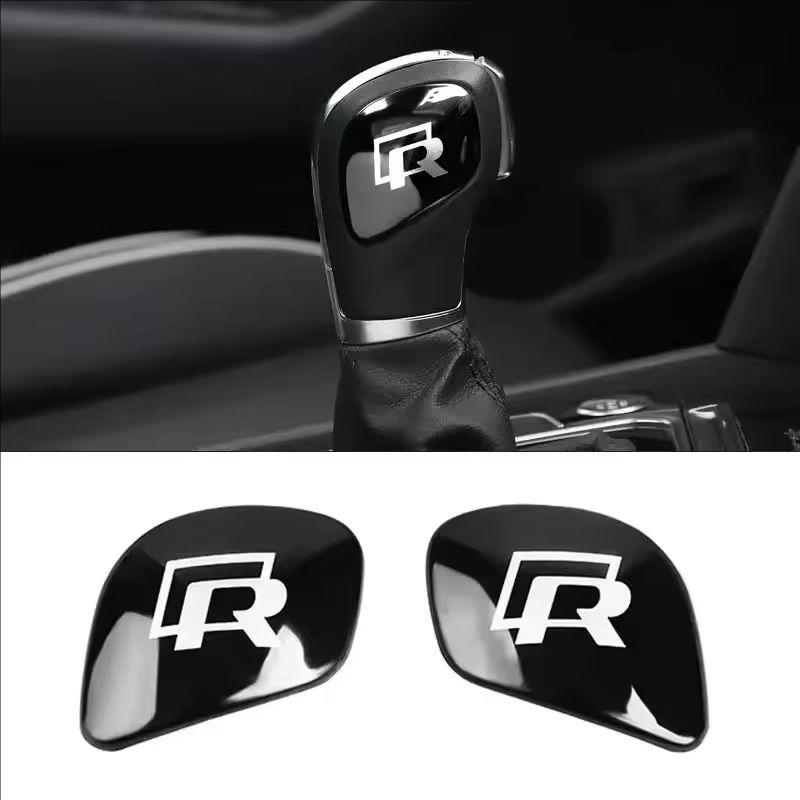 Car Gearbox Control Gear Lever Stickers Shift Stick Handle Accessories For VW GTI Polo Golf Passat Tiguan Arteon Taigo Hub Cap