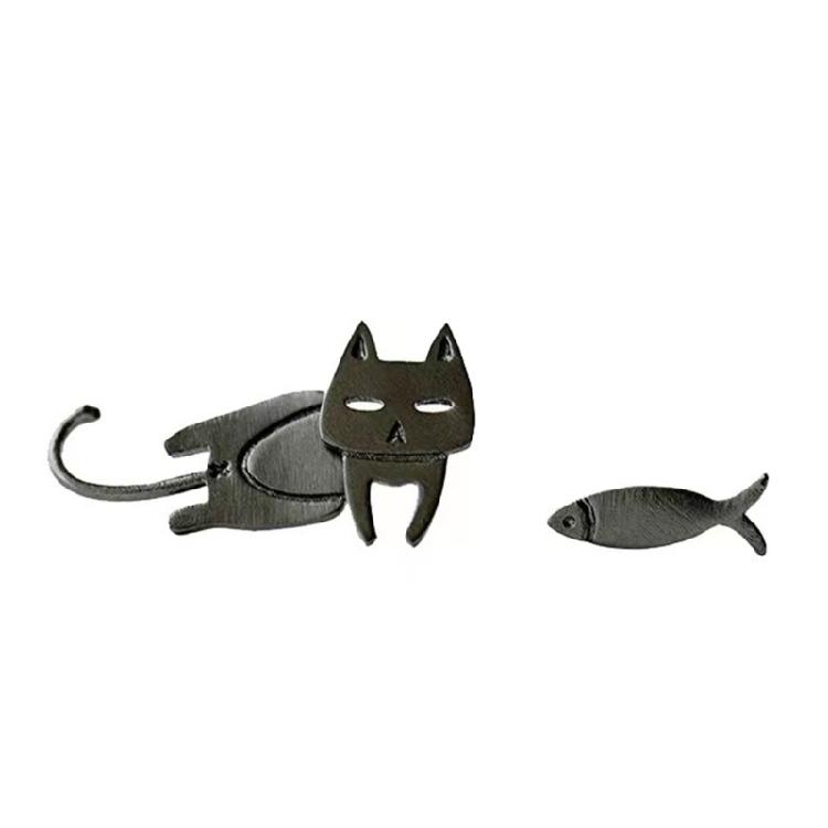 Cat Fish Stud Earrings Fashion Piercing Earrings Simple Ear Stud for Women Girls 1