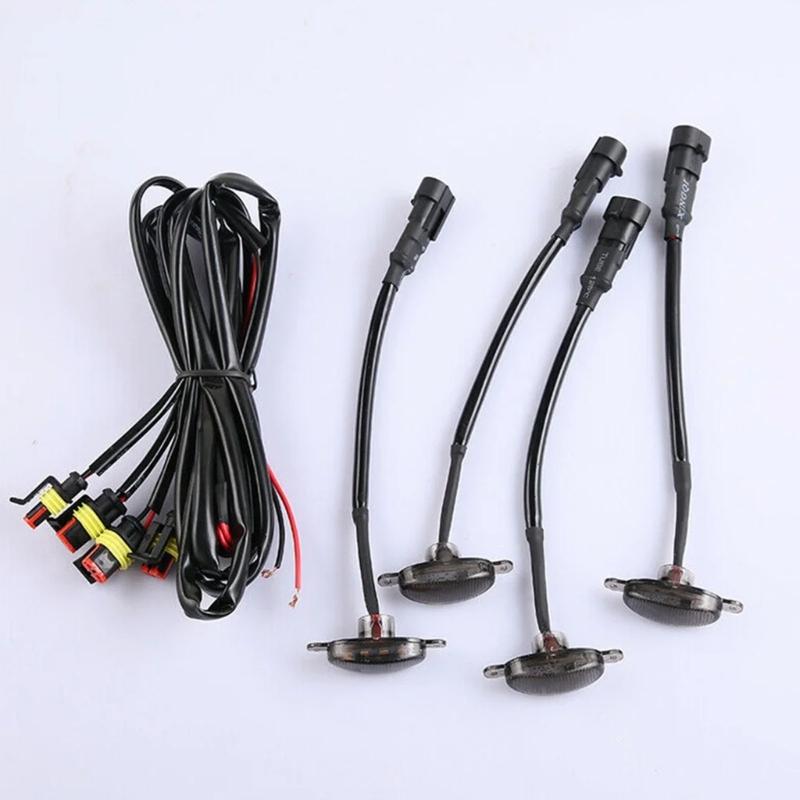 Universal Automotive Front Grill Lights Yellow Amber Lens Design Energy Efficient 12V Daytime Running Grill Light