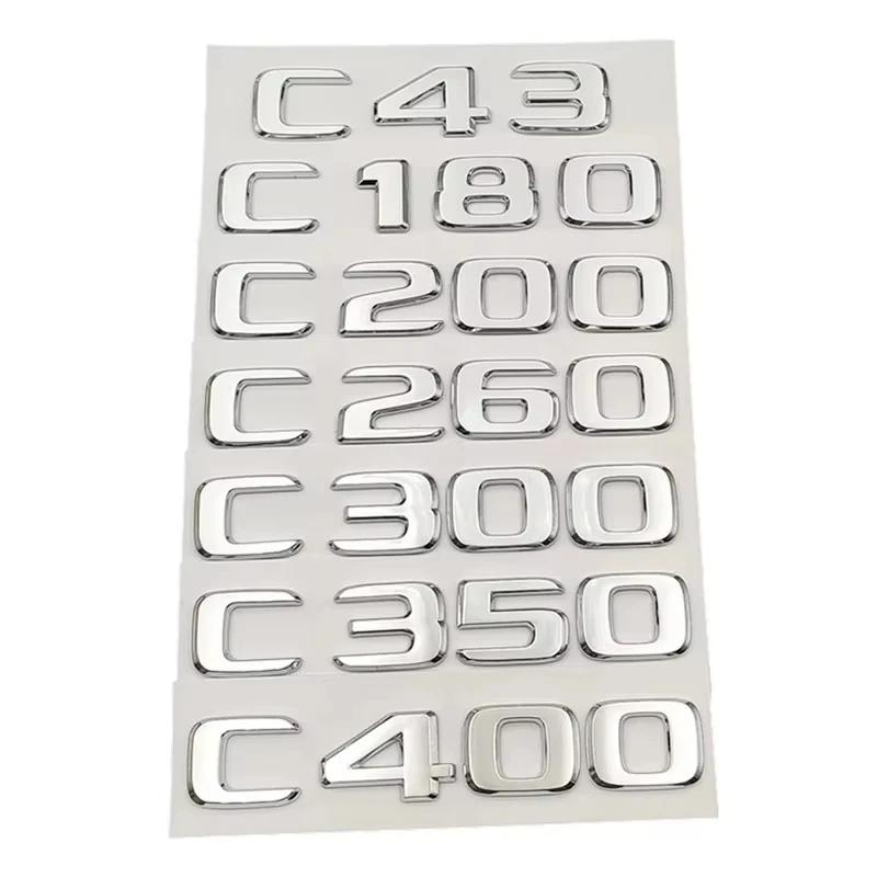 

3D ABS Car Rear Tail Trunk Letters Emblem Badge Sticker For Mercedes Benz C Class 4Matic W204 W205 C180 C220d C63 C200 C260 C300 C43