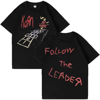 Follow The Leader T-Shirt Korn Follow The Leader Merch Unisex Crew Neck Short Sleeve Graphic Tees Shirts