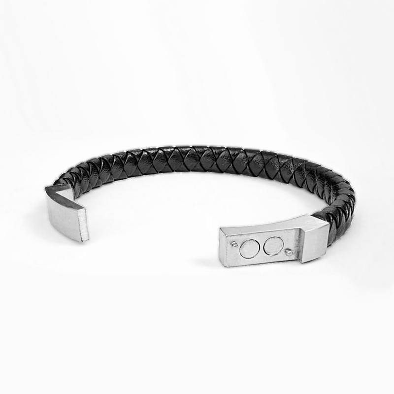 Mark-4 Leather Bracelet (Lattice Clasp)