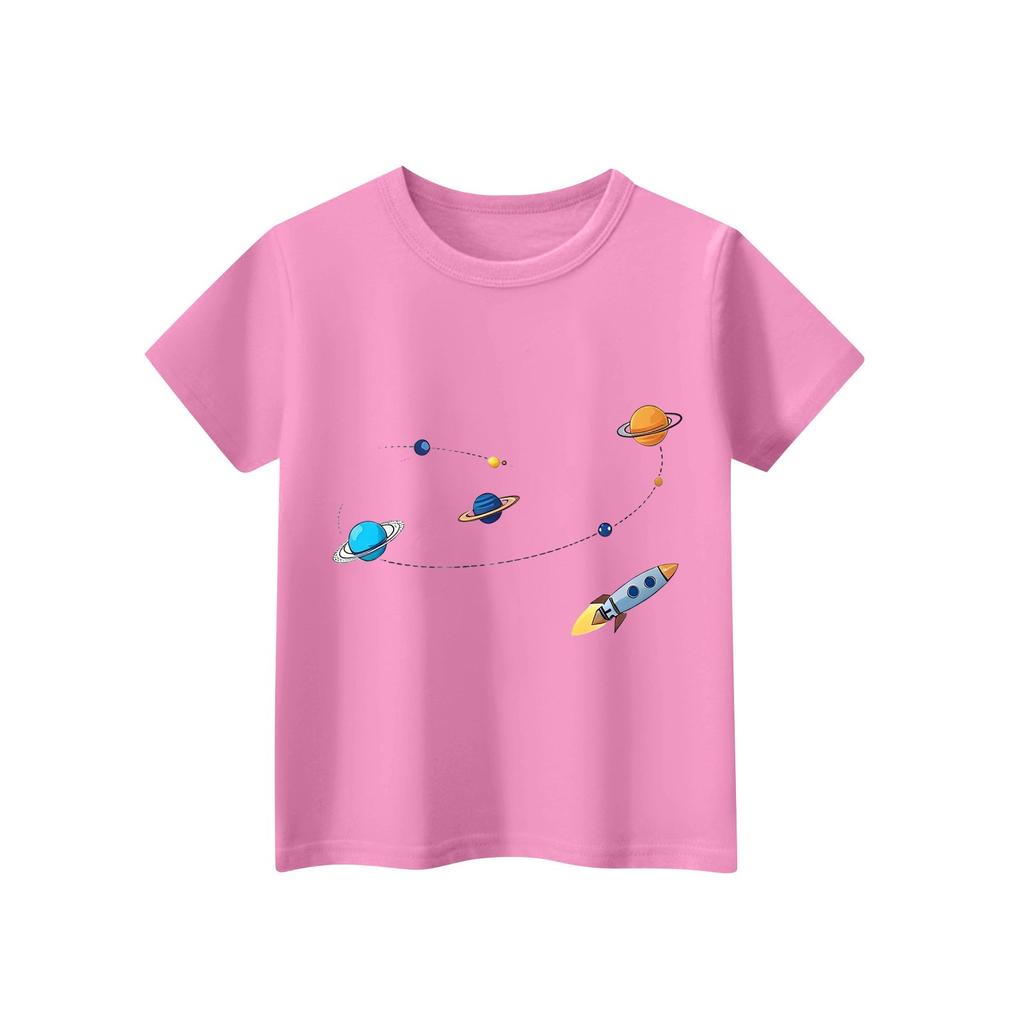 Children's Short Sleeve Neck T-Shirt Animal Print Daily Casual Top