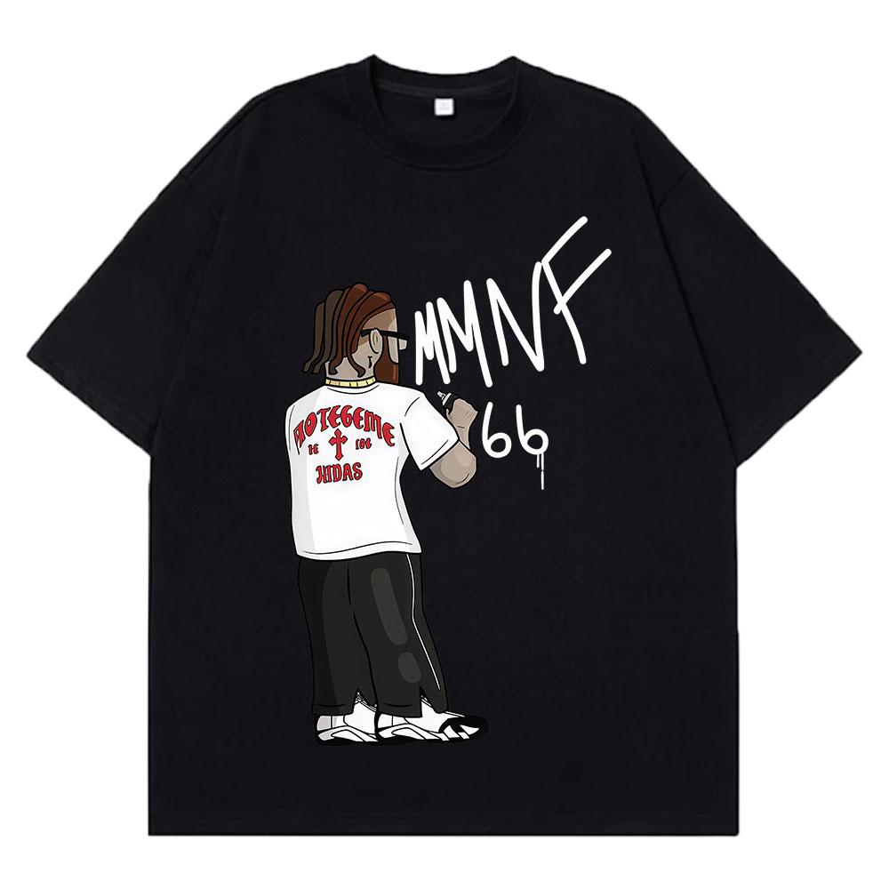 Rapper Hades66 Fashion Print Tshirt Unisex Women Hiphop Vintage Tshirts Shortsleeved Loose Casual Aesthetic Trend Tshirts
