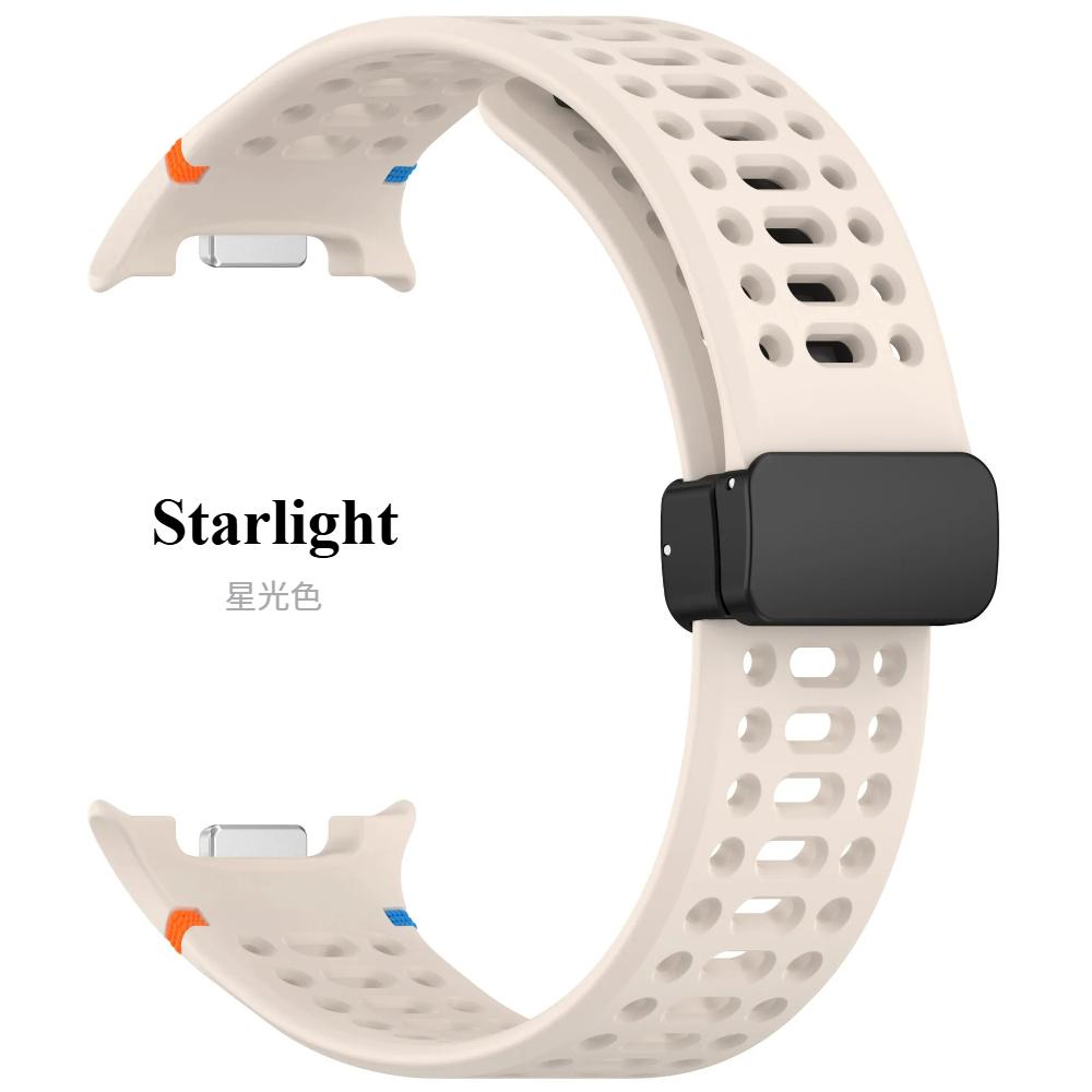Magnetic Silicone Watch Buckle Strap for Samsung Galaxy Watch 8 Classic 46mm Band for Galaxy Watch 8 44mm 40mm Accessories