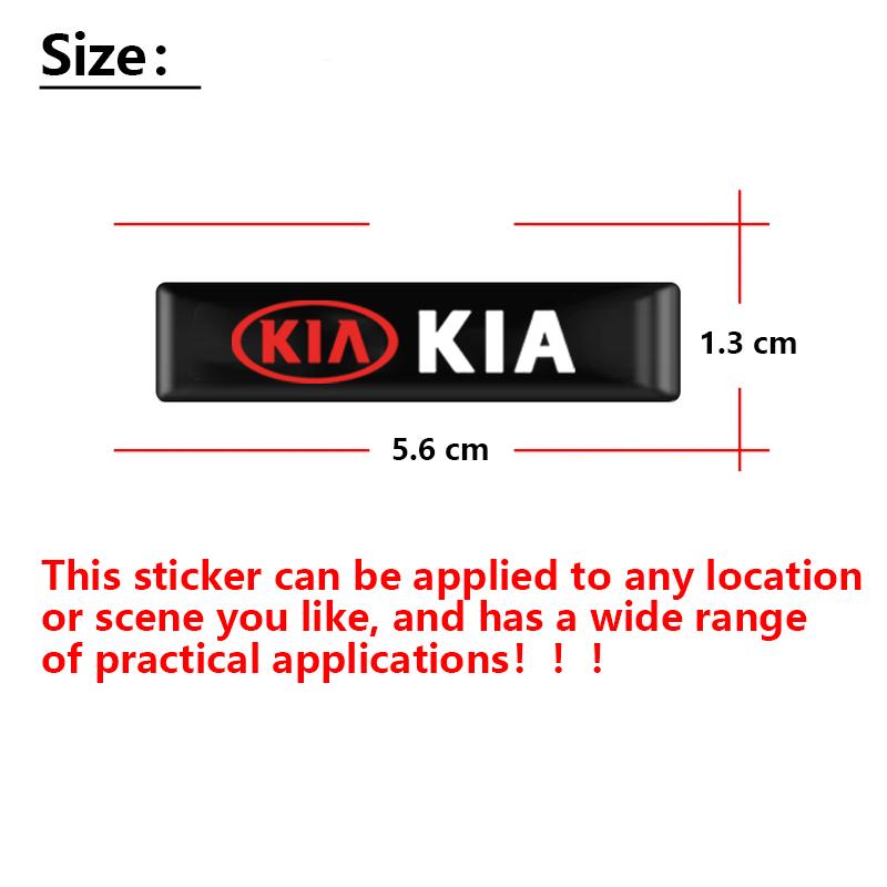 RGC1 3D Epoxy Car Interior Exterior Decoration Sticker for Kia Sportage Ceed Picanto Rio ProCeed Niro 5 3 4 K7 K5 K8 K3 Ray K9
