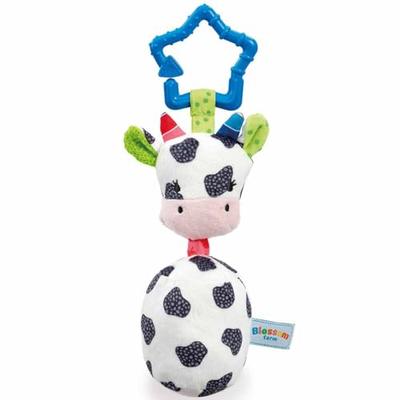 Early Learning Center Rocking Rattle Martha the Cow with Clip - Baby Toy Rattle, Baby Toy, Baby Shower Gift, 200754 (Authentic)