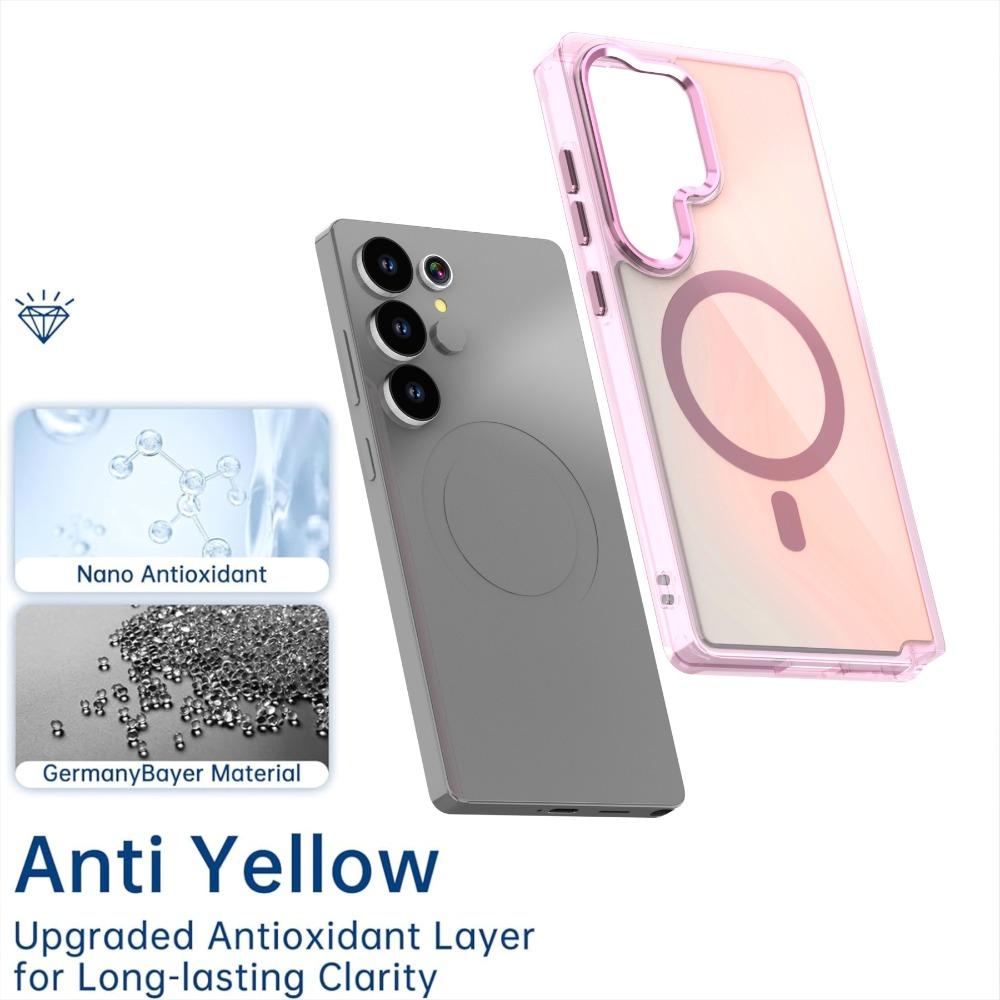 New Laser Gradient Translucent Magnetic Phone Case for Samsung Galaxy S26 S25 S24 Ultra S25FE A57 A37 A17 A56 For Magsafe Cover