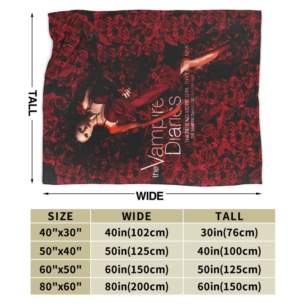 The Vampire Diaries Elena Flannel Blankets Warm Soft Bedding Throws for Bedroom Picnic Street Trend Bedspread Sofa Bed Cover
