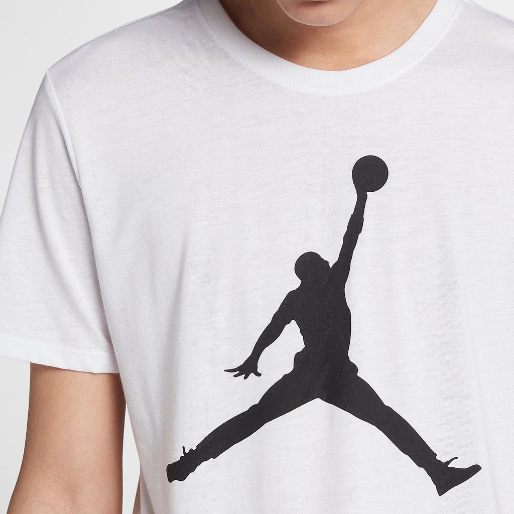 Jordan Logo Printed Loose Crew Neck Short Sleeve T-Shirt Men Tops White AQ8034-100