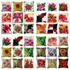 Needlework Decor Flower Latch Hook Rug Kit DIY Unfinished Crocheting Yarn Mat Floor Mat Picture Carpet Embroidery Cross-Stitch