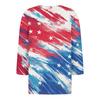 Women's T Shirt Independence Day Print Button 3/4 Sleeve Daily Weekend Fashion Basic V- Neck Regular Top