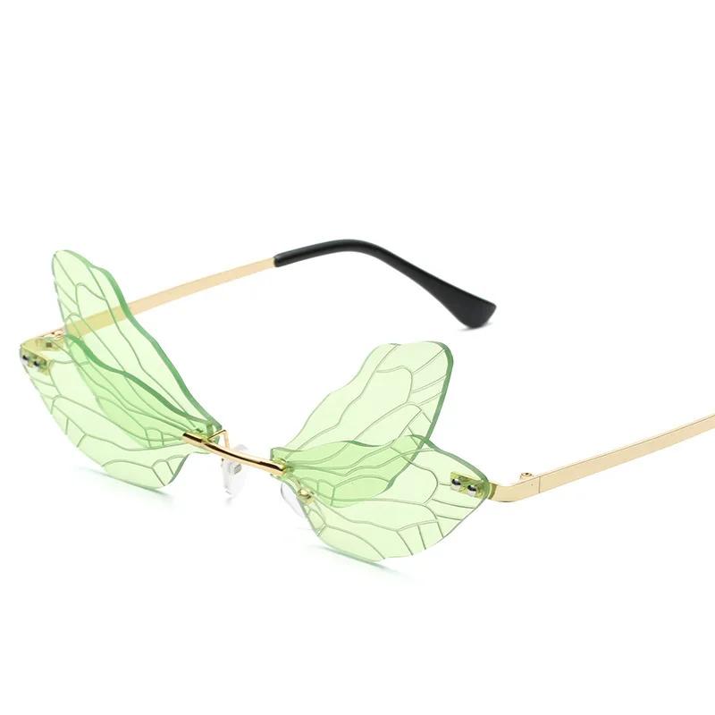 New Fashion Women S Personalized Sunglasses Ultralight Dragonfly Wing Uv400 Goggles Retro Trend Outdoor Party Sunglasses as picture