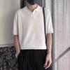 Mens Slim Fit Polo Shirt Breathable Thin Knit Tee Casual Fashion Top Daily Wear