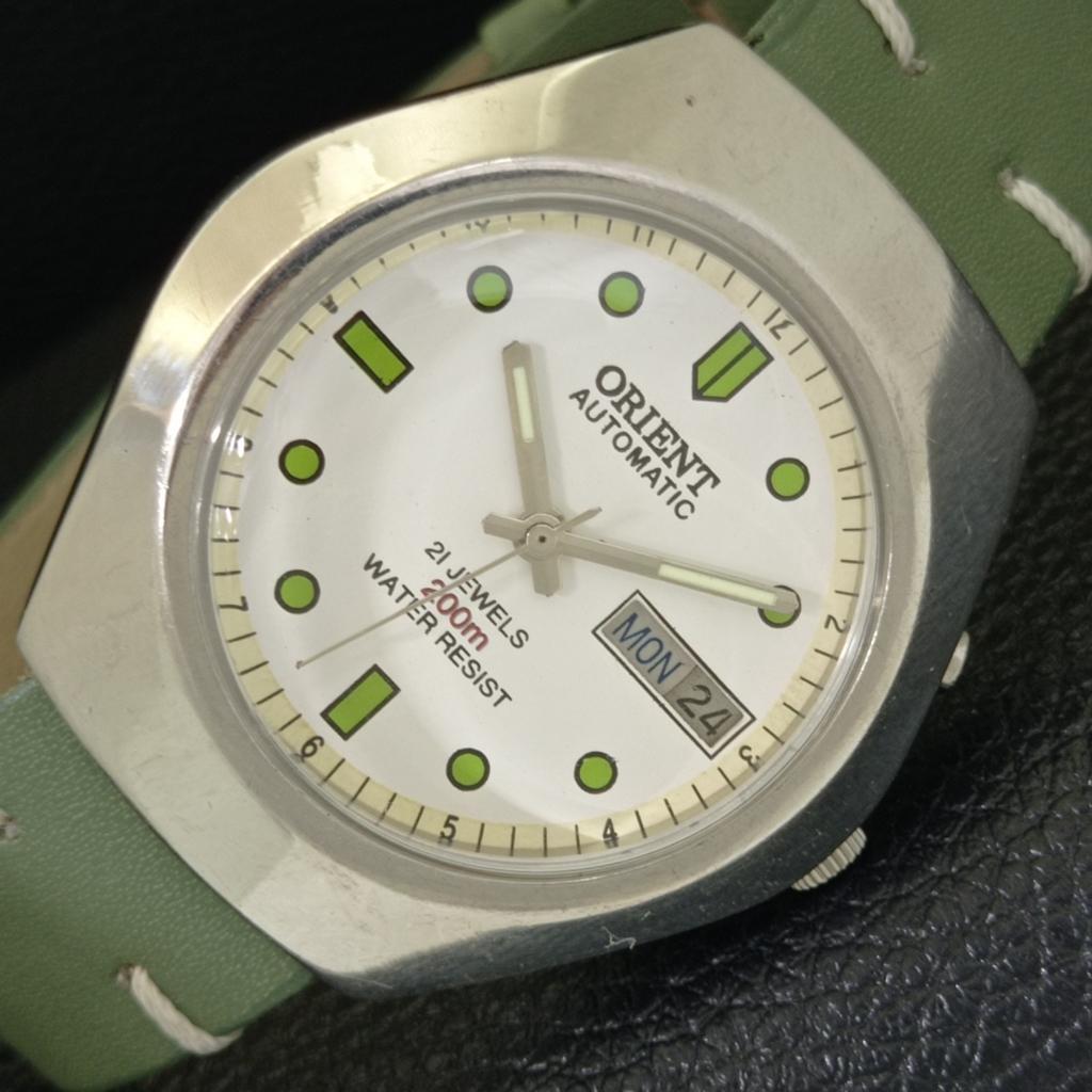 

ВИНТАЖНЫЕ МУЖСКИЕ ЧАСЫ ORIENT AUTOMATIC 46941 ЯПОНИЯ С БЕЛЫМ ЦИФЕРБЛАТОМ a700676-5 R204-a700676