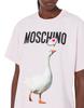 MOSCHINO Goose Logo Cotton Short Sleeve T-Shirt Baby Pink
