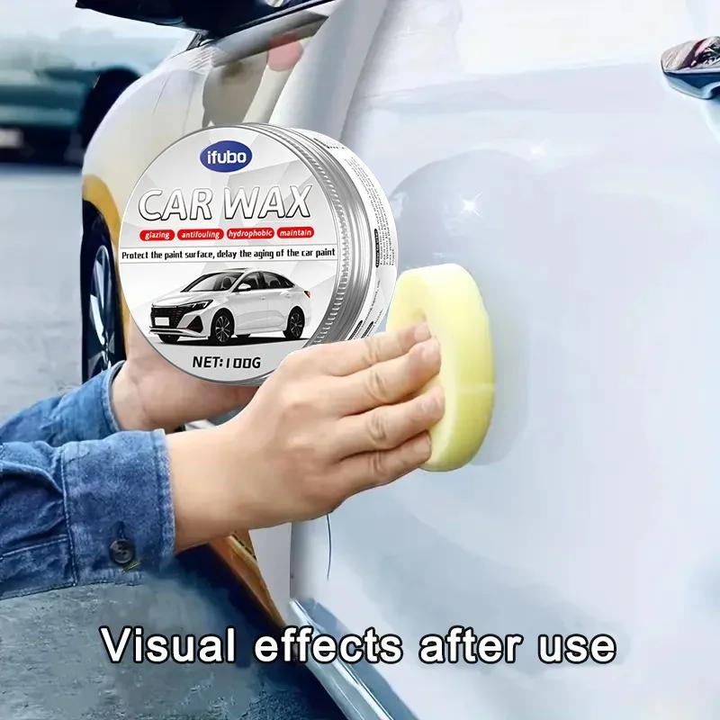 100g Premium White Car Wax - Scratch Repair and Polishing Paste for Long-lasting Shine and Protection for All White Vehicles