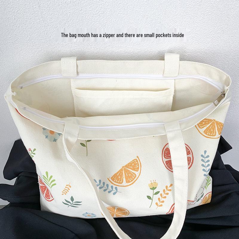 Summer Fresh Butterfly Tote: Women's Sweet Chinese-Style Canvas Shoulder Bag