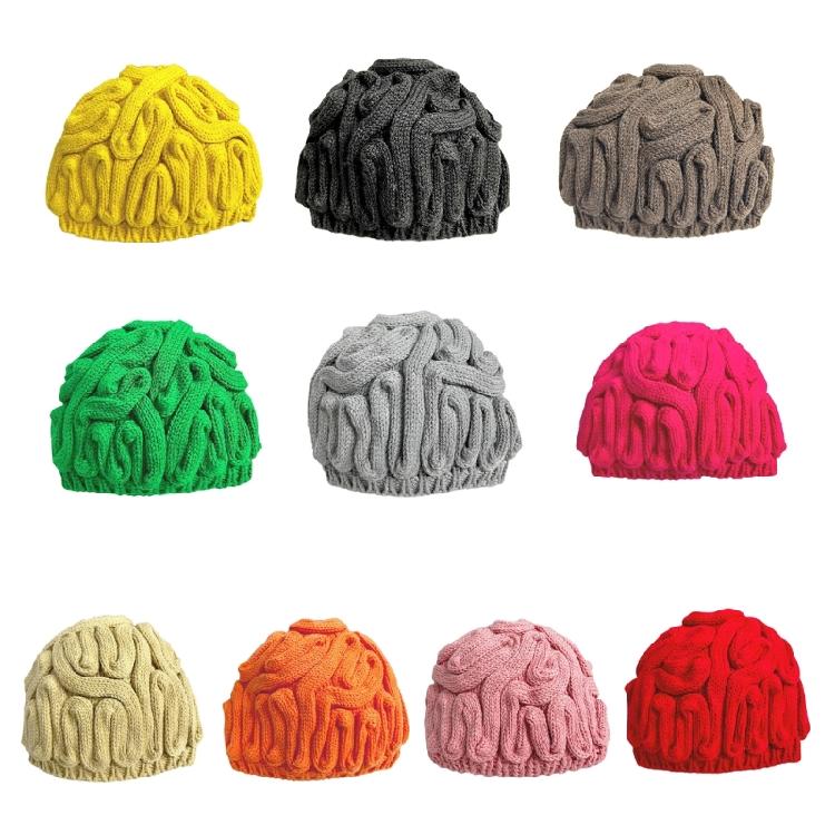 Winter Warm Novelty Hat for Adult Cerebrum Hat Pullover Skull Hat for Outdoor Activity Halloween Dressingup Headwear