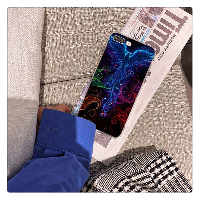 Cool Animal Phoenix Flamingo Phone Case for iphone 13 X XS MAX 6 6s 7 7plus 8 8Plus 5 5S se 2020 XR 12 11 pro max Fundas Capa