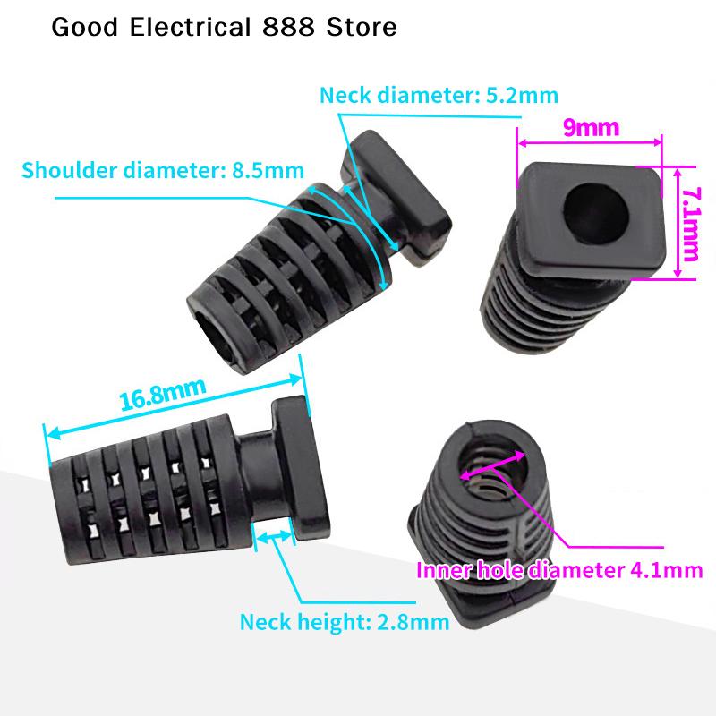 10 buc 4,1 mm Conector Presetupe Cablu Cauciuc Amortizor Tensiune Protecție Cablu Fire Pentru Scule Electrice Încărcător Telefon Mobil