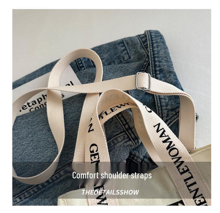 2026 Women's Large Canvas Tote Bag - Versatile, Spacious Shoulder Handbag for School and Commuting