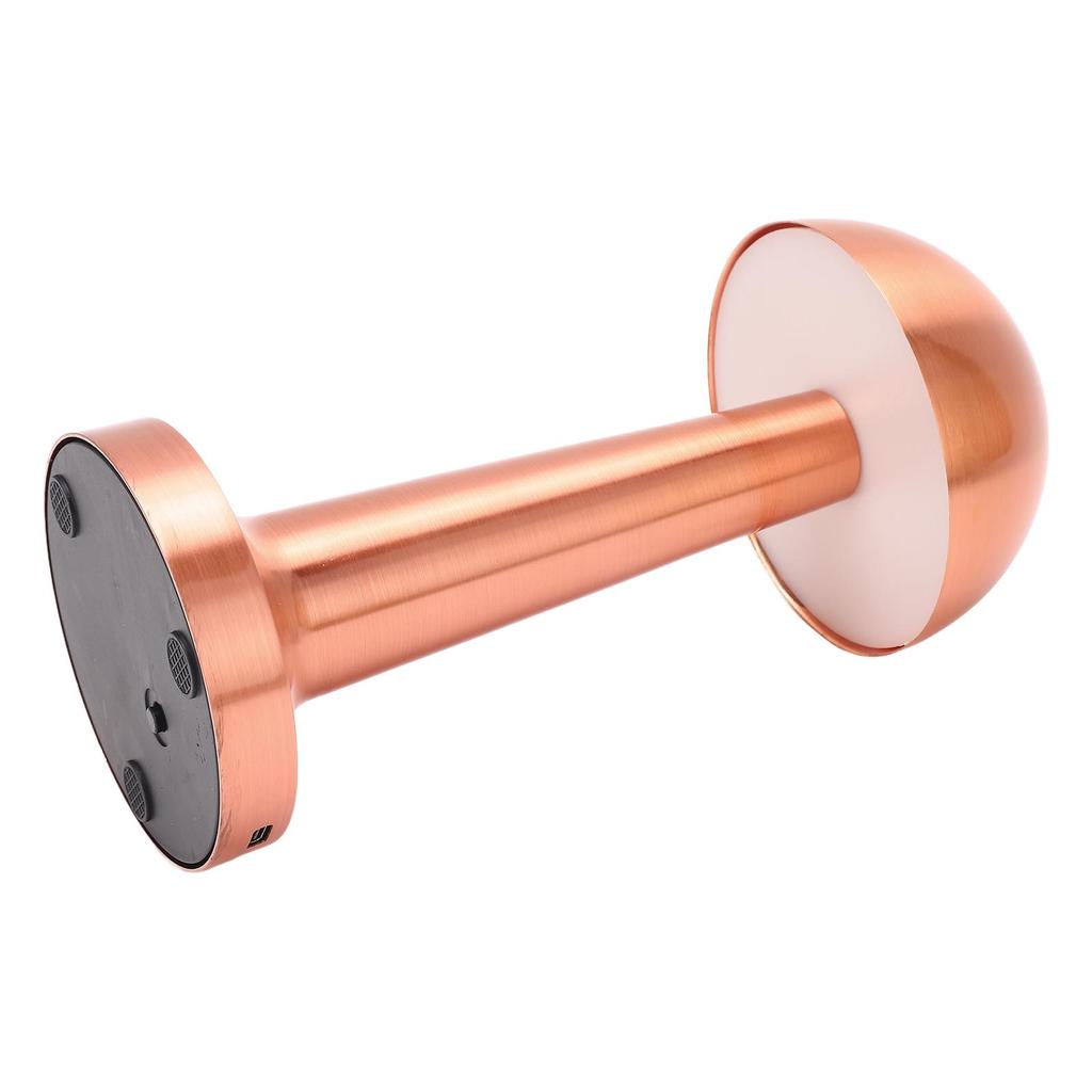 Cordless Mushroom Table Lamp USB Rechargeable 3 Colors Adjustable Dimmable Metal Cute Bedside Lamp