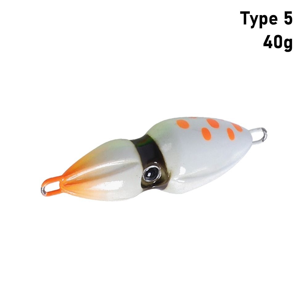 1Pcs 40g 60g Hard Squid Bait Jigging Sea Fishing Tackle Universal 3D Fishing Lure  Outdoors