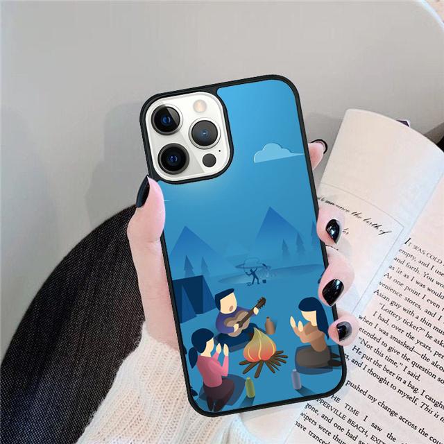 Nature Camping Art Coque Shell For iPhone 17 Air 15 16 Pro Max 14 13 12 11 Pro Max Plus Phone Case Cover