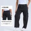 Yoga jeans met wijde pijpen en zakken, maat Large.