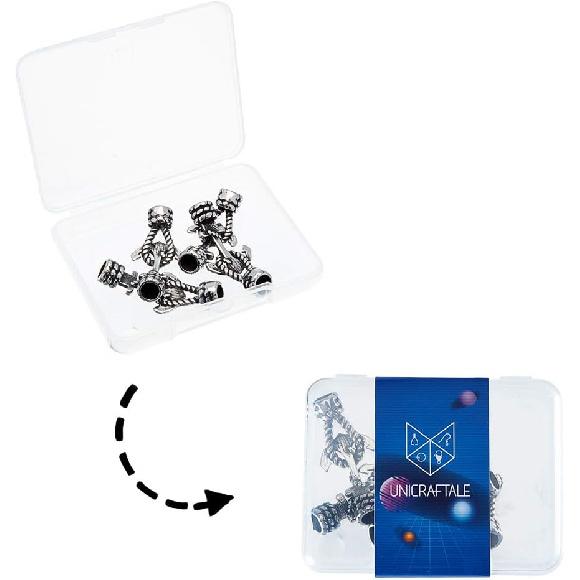 UNICRAFTALE 4 Sets Rope & Anchor Toggle Clasps 304 Stainless Steel Round Toggle Connectors Antique Silver IQ Toggle Clasps & Tbar Clasps for DIY