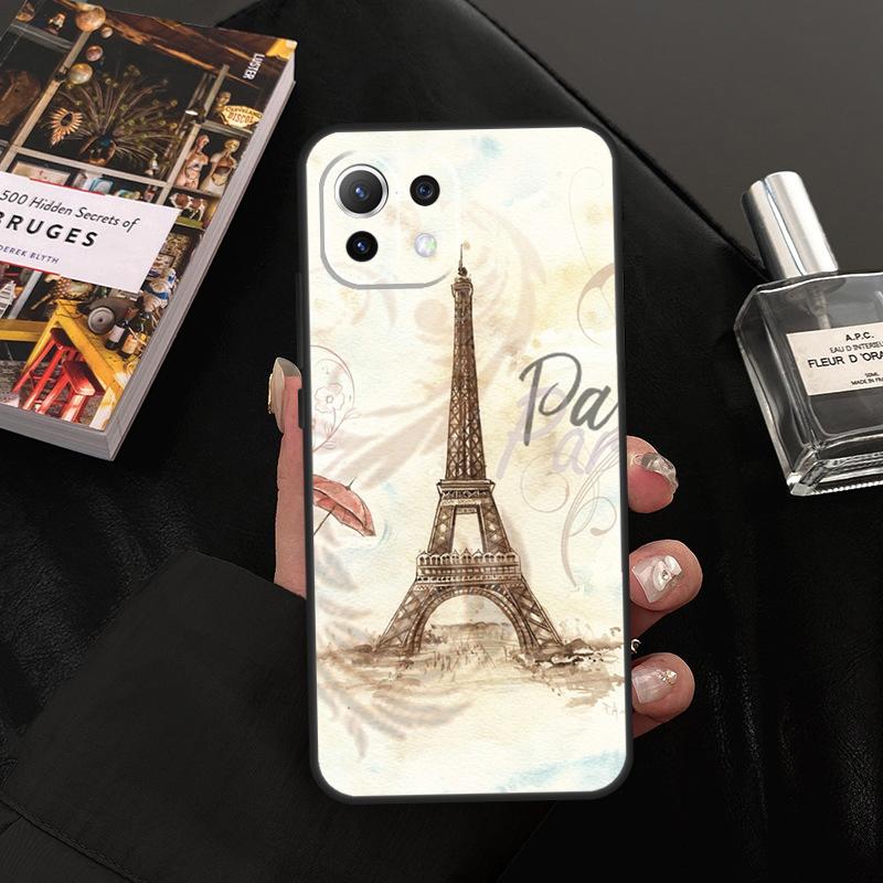 

Red Umbrella Eiffel Tower Case For Xiaomi 11T 12T 13T 14T Pro 13 14 15 Ultra POCO X7 Pro X3 X5 X6 F5 F6 M6 Pro Cover Xiaomi 13 Pro