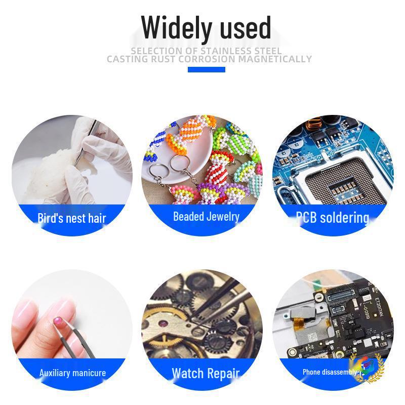 Stainless Steel Anti-Static Ceramic Tweezers - High Temp Resistant & Anti-Corrosion