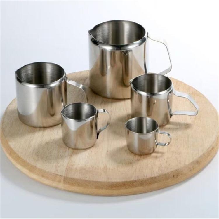 Mjölkskummare kopp i rostfritt stål Bärbar espressokopp i rostfritt stål Mjölkskumningskanna för Latte Art hemma