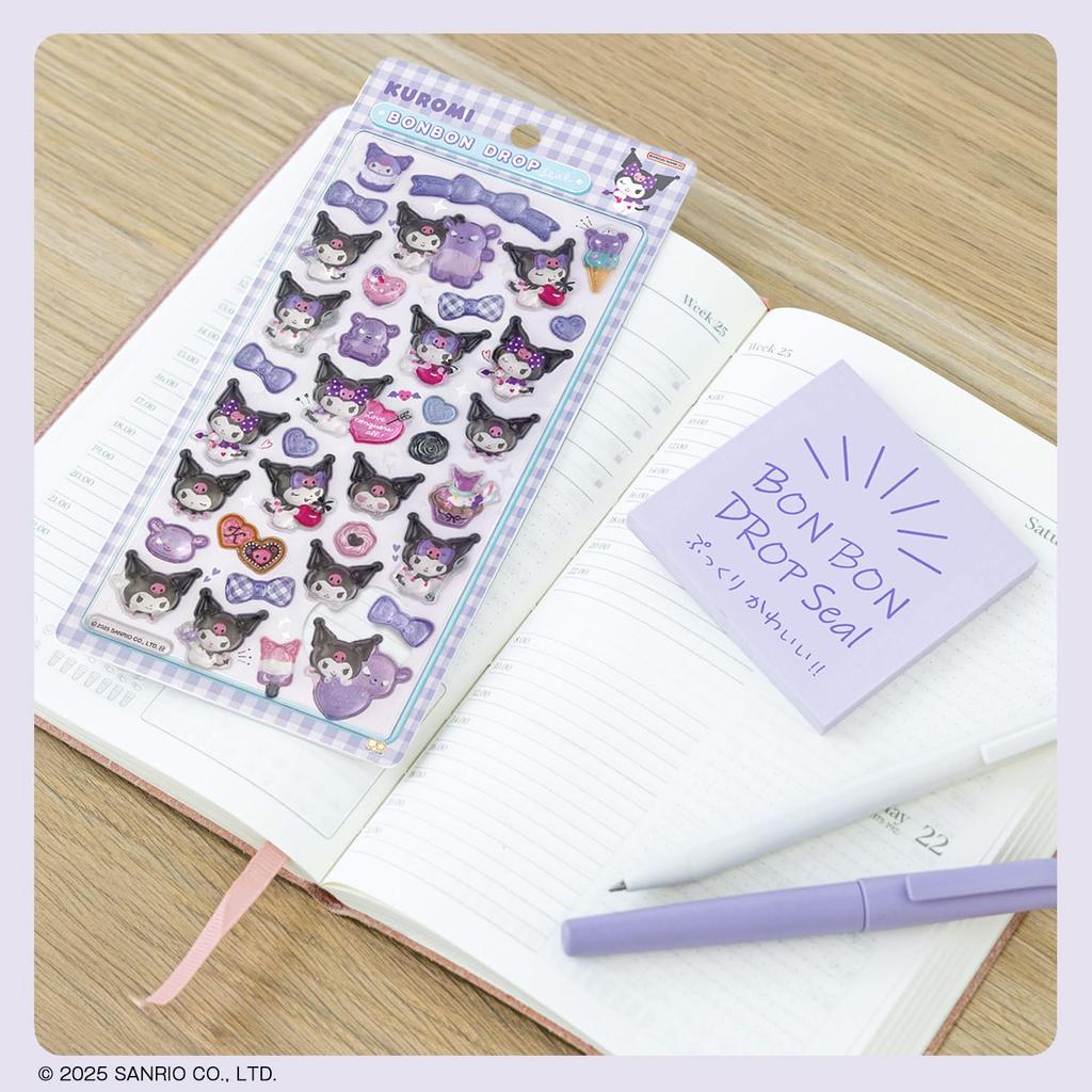 Stationery Sanrio Character Bonbon Drop S8812160 Sun-Star Stickers, Stickers, Kuromi,