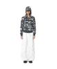 AAKAM Knee Pin-Tuck Printed Denim Pants (White)