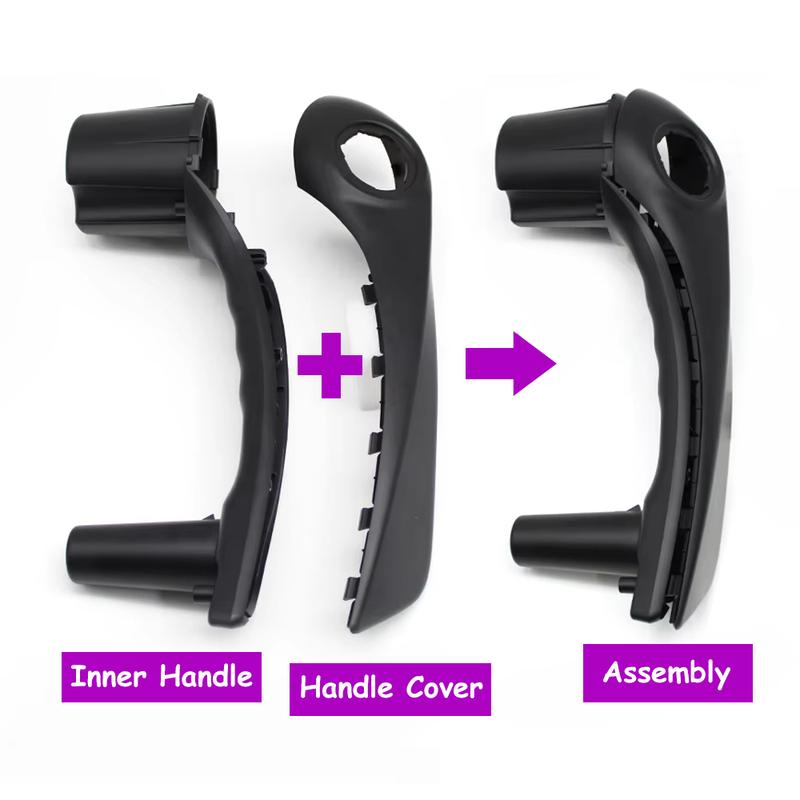 LHD 2/4PCS Koleos I Car Interior Door Front Left Right Pull Grab Inner Handle With Outer Cover For Renault 2008-2016 80945JY50A
