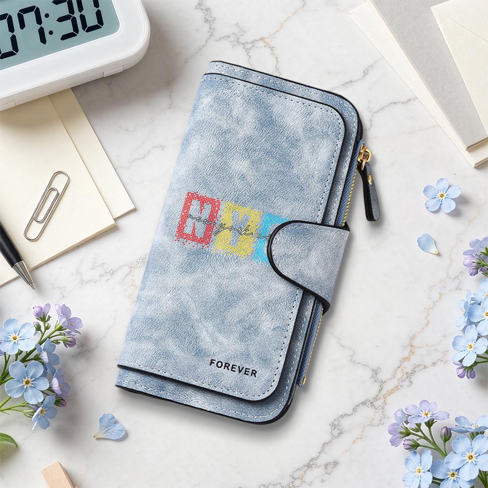 Stylish Long Wallet Portable Functional Purse for Daily Use