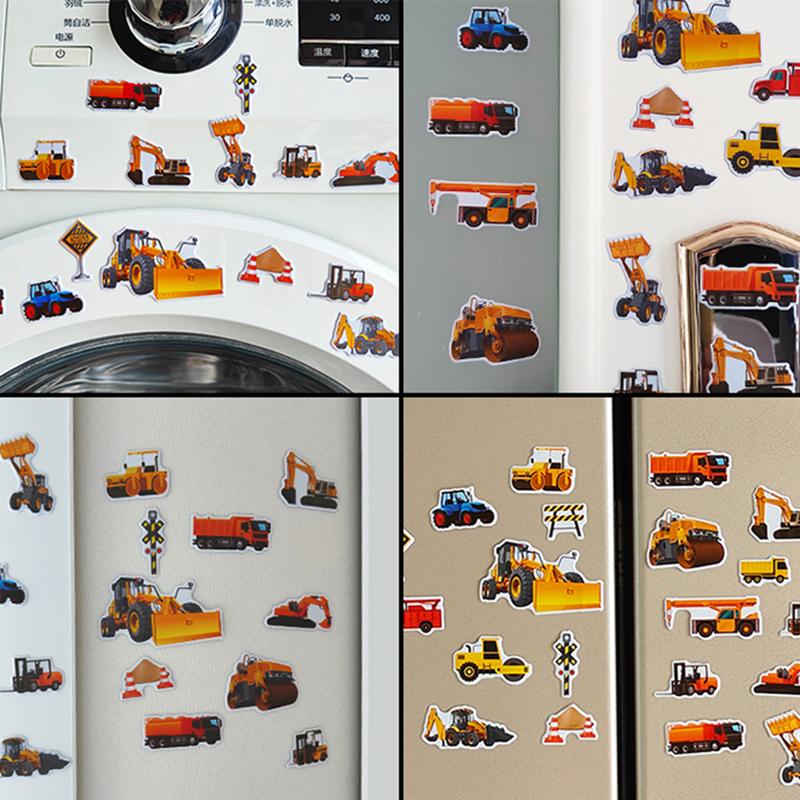 10 Sheets 3D Engineering Vehicle Stickers for Kids Puffy Children Stickers Boys Girls Teachers Reward Scrapbooking Gift Toys