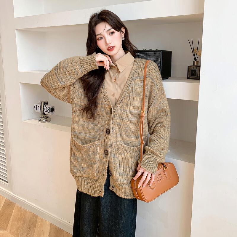 

MOKANA Women s Loose Knit Cardigan One Size