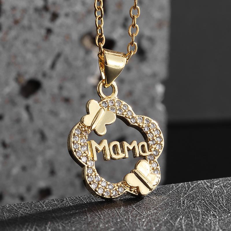 Plum Butterfly High-end Jewelry Fashion Light Luxury Letter Pendant Necklace