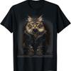 Maine Coon Cat Eyes Kitty Kitten Cat Artwork Cat Face T-Shirt