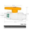 PPR Double Union Steel Core Ball Shut-Off Valve, 20 1/2" - 25 3/4" Water Pipe Fittings & Connectors