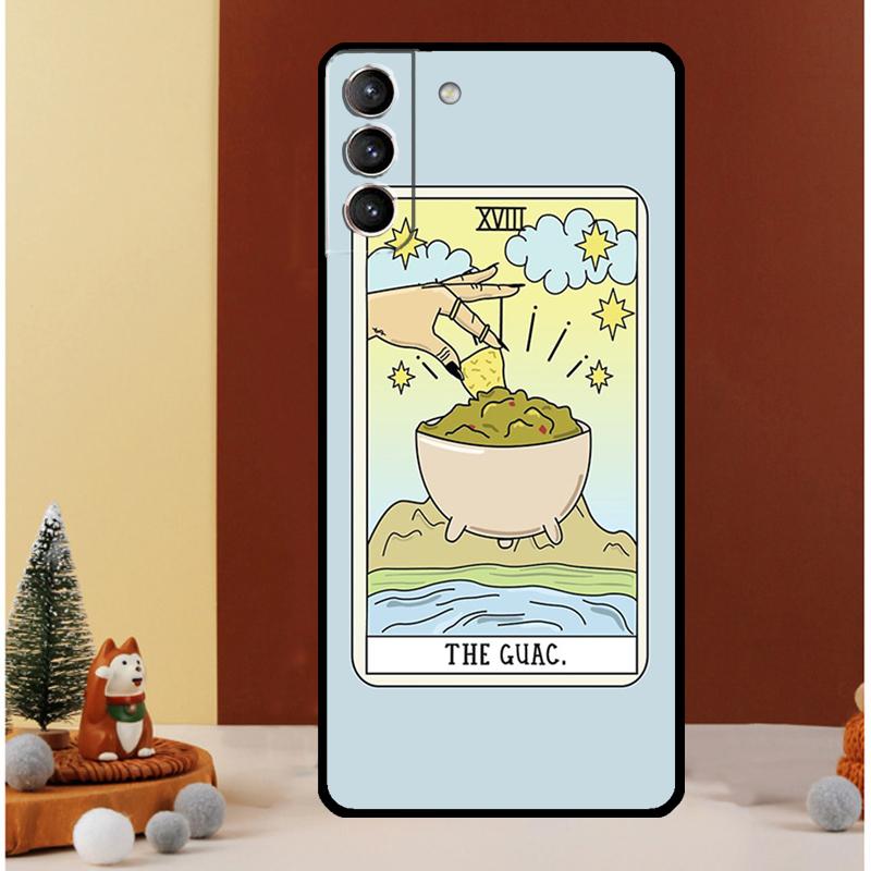 CAKE COFFEE The Boba Tarot Card Case For Samsung Galaxy S23 S24 Ultra S8 S9 S10 S22 Plus Note 10 20 Ultra S20 S21 FE Cover