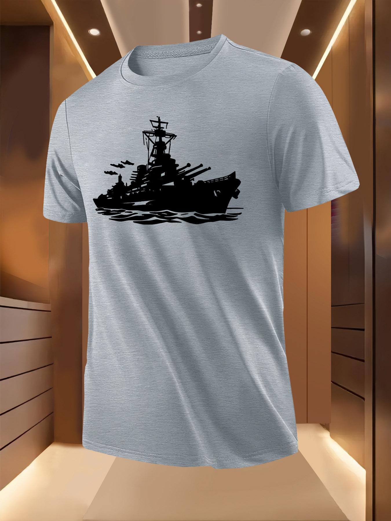 Naval Warfare Battleship Graphic Tshirt - Lightweight Bre... XXXL