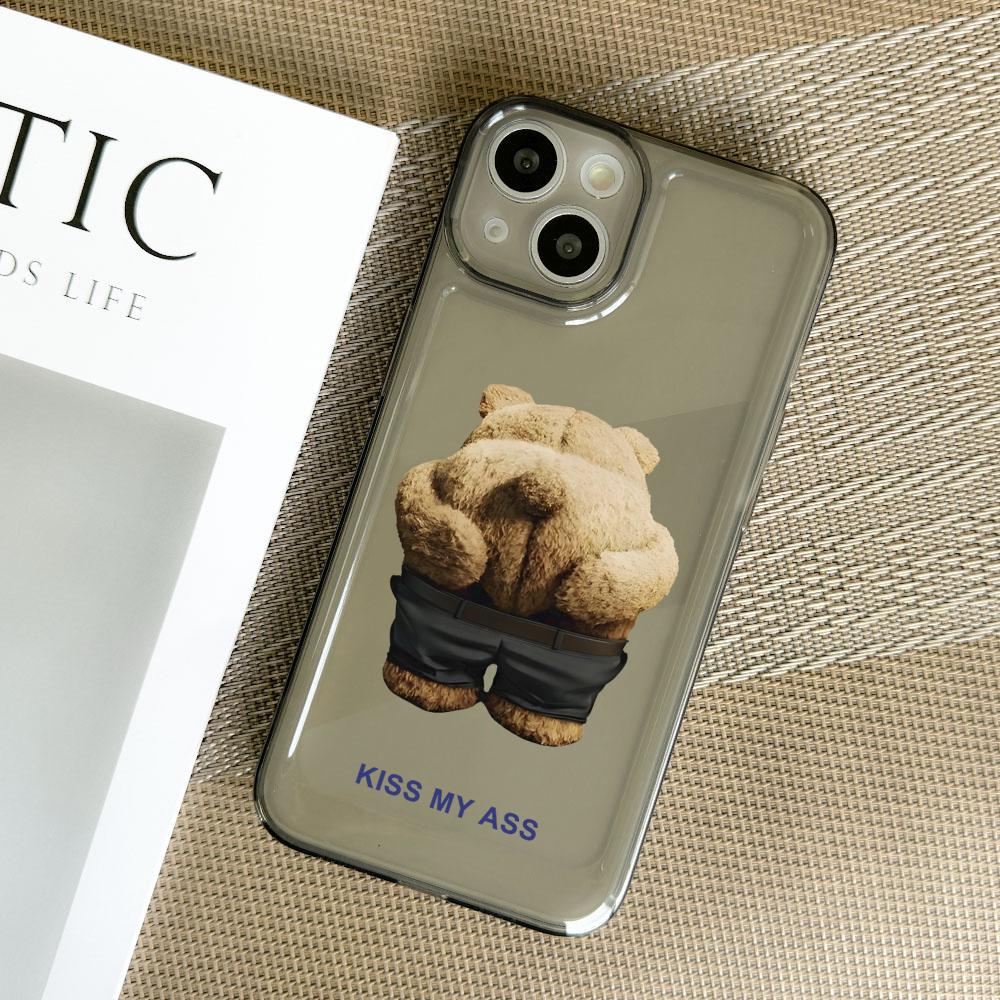 

Funny Teddy Bear Phone Case For IPhone 17 16 15 14 13 12 11 Pro Max 13 12 Mini 17Air 16e Shockproof Soft Clear Cases Coquea iphone 13 ProMax