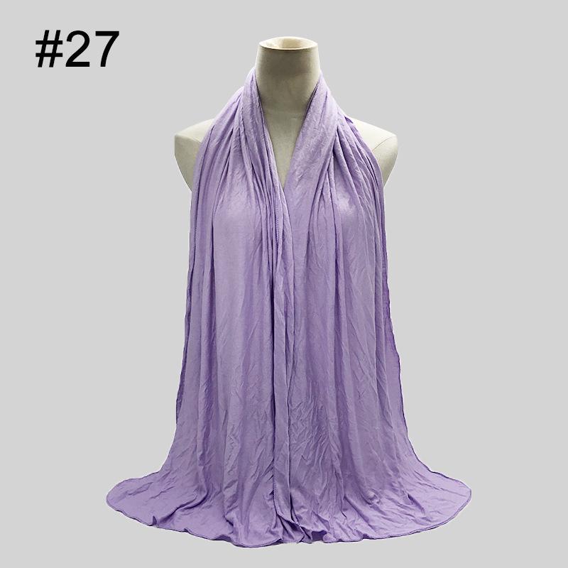 Ramadan Oversized Modal Cotton Jersey Hijabs Women Long Muslim Shawl Scarf Plain Soft Turban Head Wraps Abaya Islamic 180*85Cm