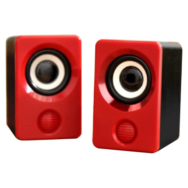 

3.5mm Audio Lossless HiF Portable Multimedia Stereo Sound phone Mini Speaker Sound Bar Sound Box for Smartphones 1 червоний