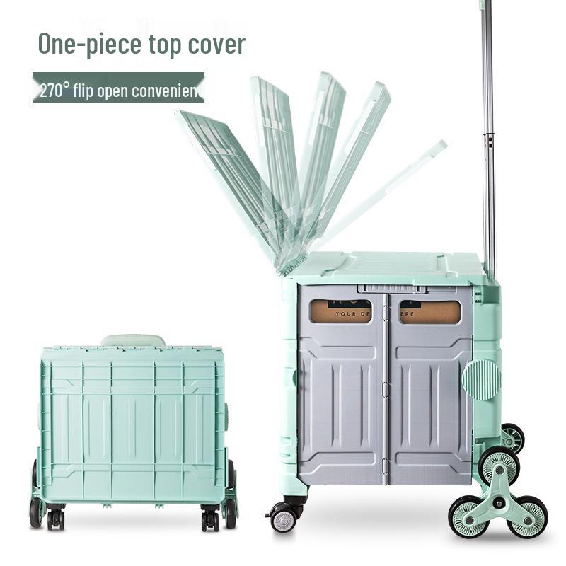 Portable Stair-Climbing Trolley: Folding Cart for Groceries, Camping, and Outdoor Use