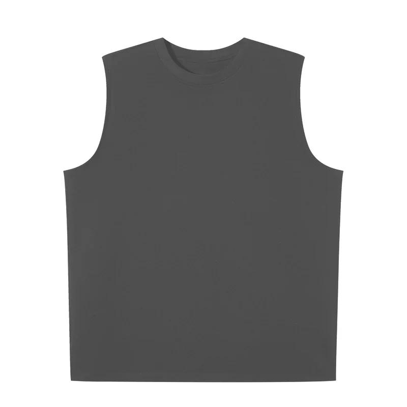 Neuankömmling Herren Ärmelloses T-Shirt Sommer Mode Uni O-Ausschnitt Ärmellose T-Shirts Männer Frauen Baumwolle Lässig Locker Street Tops